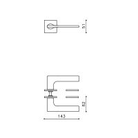 Ручка Olivari Lotus Q M241B White. схема