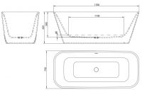 Ванна из искусственного камня Balteco Como 170x75 схема 1