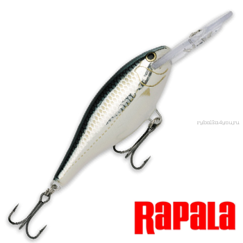 Воблер Rapala Shad Rap SR05 50 мм / 6 гр / Заглубление: 1,2 - 2,7 м / цвет: ALB