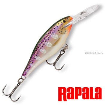 Воблер Rapala Shad Rap SR05 50 мм / 6 гр / Заглубление: 1,2 - 2,7 м / цвет: PD