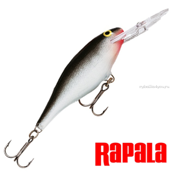 Воблер RapaIa Shad Rap SR09 90 мм / 15 гр / Заглубление: 2,4 - 4,5 м / цвет: S