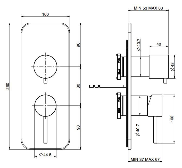 Fima carlo frattini Spillo Tech смеситель для ванны/душа F3039X6G ФОТО