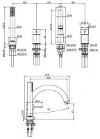 Смеситель для ванны и душа Fima carlo frattini Spillo Tech F3044G схема 1