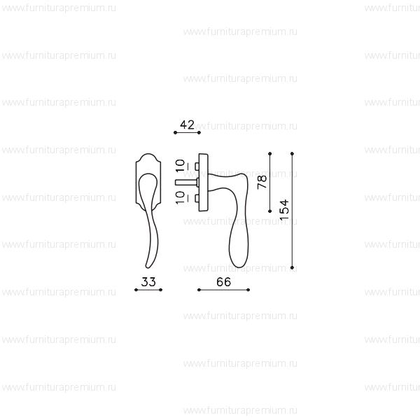 Оконная ручка Olivari Siena M169 DK