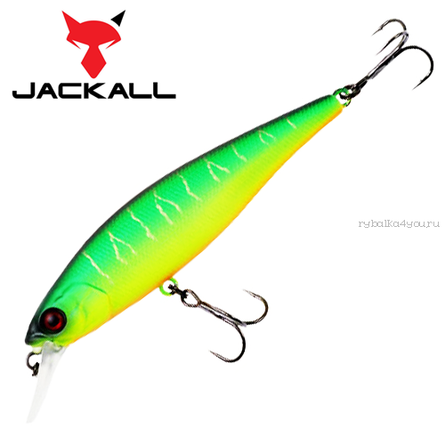 Воблер Jackall Squad Minnow 80 мм / 9,7 гр / Заглубление: 0,8 - 1,2 м / цвет: matt tiger