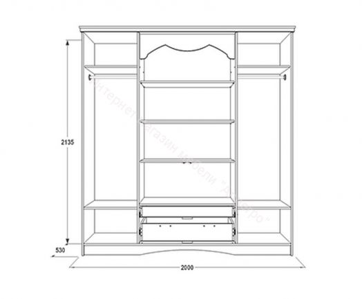 Шкаф распашной "Ольга 10" для одежды и белья