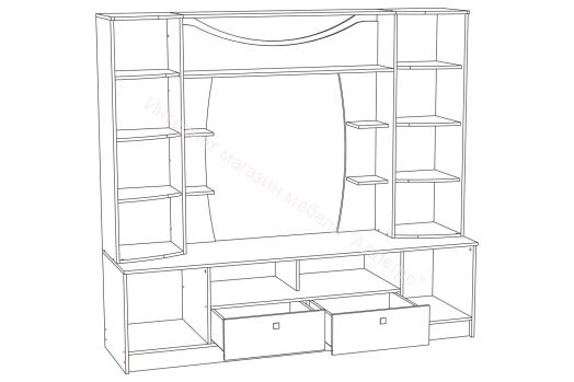 Стенка "Ольбия" Центральная секция