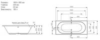 Ванна Mauersberger 1018000301 Perfo 180x80 схема 1