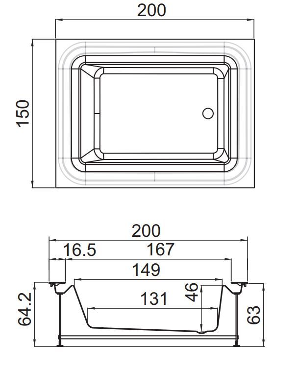 Ванна Hafro BOLLA 2BOA8N 200х150 ФОТО