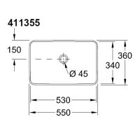 раковина Venticello 41135501 (схема)