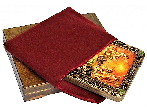 Инкрустированная настольная икона Воскресение Христово - Пасха (15*20 см, Россия) на натуральном мореном дубе, в подарочной коробке