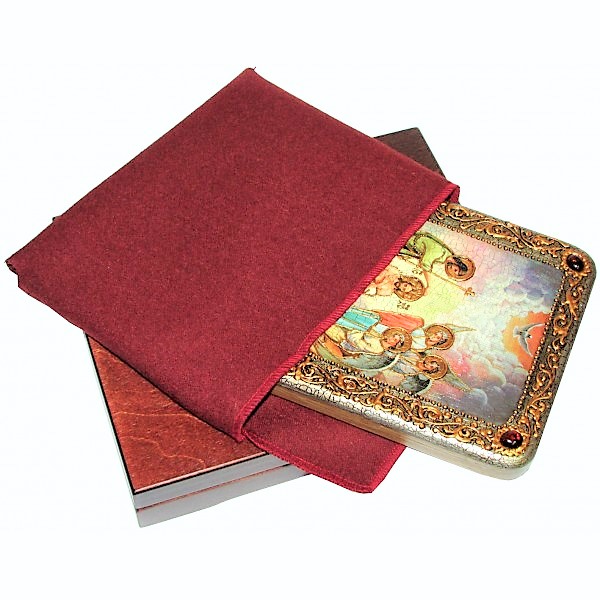 Инкрустированная настольная икона Крещение Господа Бога и Спаса нашего Иисуса Христа (15*20 см, Россия) на натуральном мореном дубе, в подарочной коробке