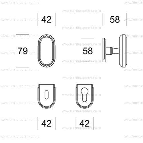 Ручка-кноб Salice Paolo Deco 2706