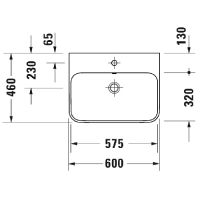 раковина Happy D.2 Plus 236060, схема