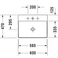 Duravit DuraSquare 235360, чертеж