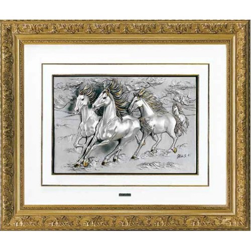 Картина "Ретивые кони" (Италия, 47х42 см)