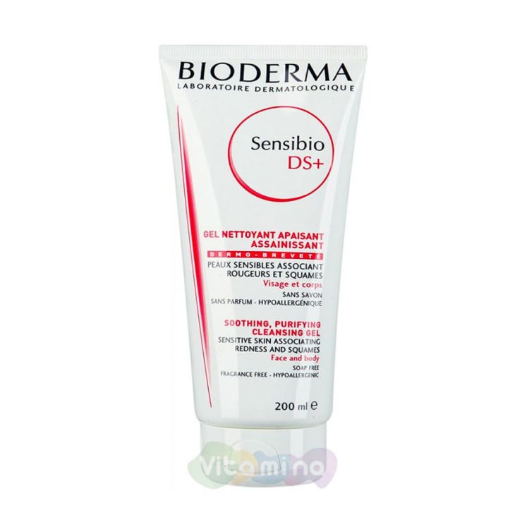 Bioderma Sensibio  DS+ Очищающий гель Биодерма Сенсибио, 200 мл