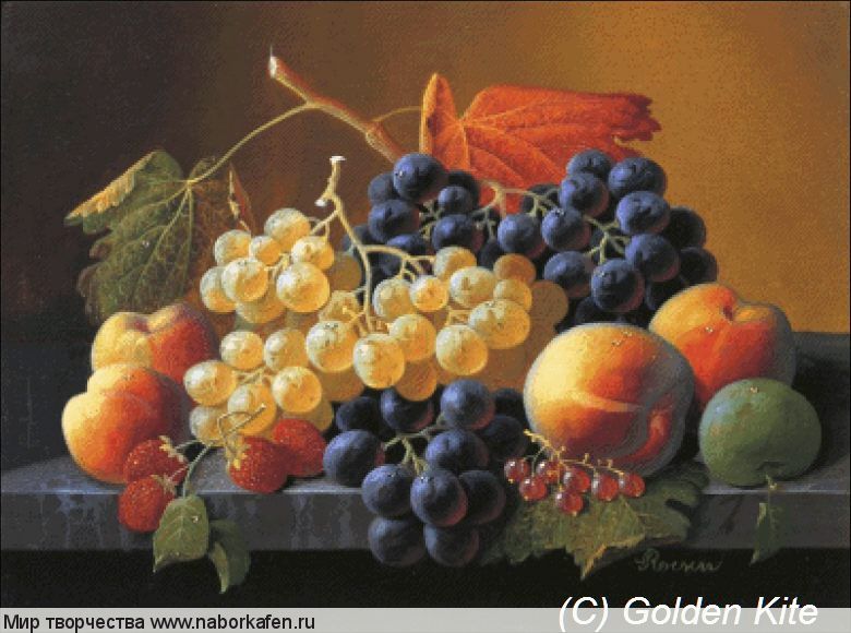 2494. Still Life of Fruit on a Marble Tabletop