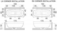 Ванна Hafro Calle Oval 2COA6 180x80 схема 1