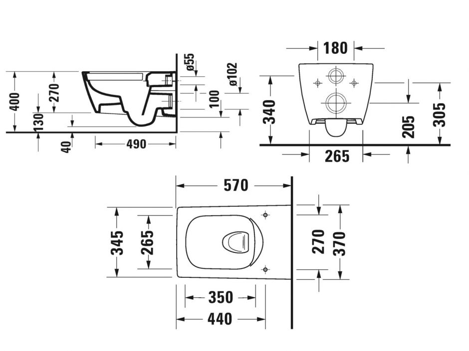 Унитаз Duravit Viu Rimless 251109 ФОТО