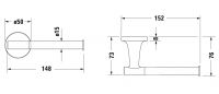 Duravit  Starck T 9937 Держатель для туалетной бумаги схема 2