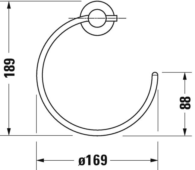 Duravit D-Code 9921 Кольцо для полотенец схема 1