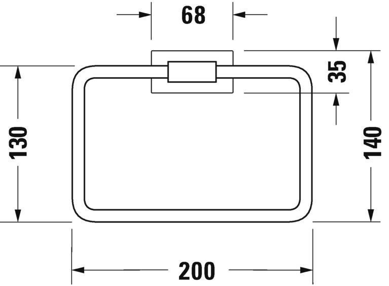 Duravit Karree 9961 Кольцо для полотенец схема 1