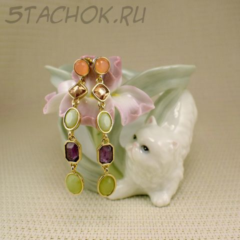 Серьги-гвоздики "Каскад" (Trifari США)