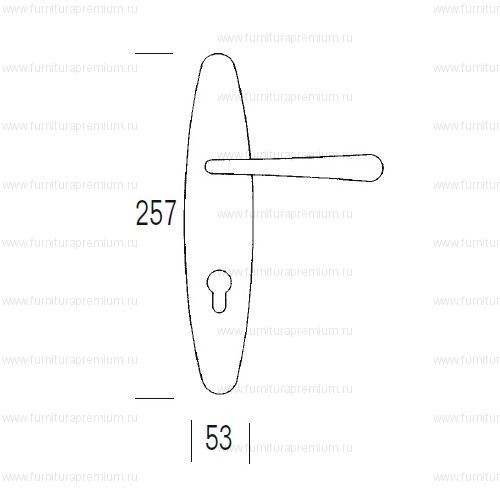 Ручка на планке Salice Paolo Tulipano 6016