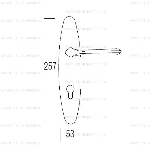 Ручка на планке Salice Paolo Dafne 6021