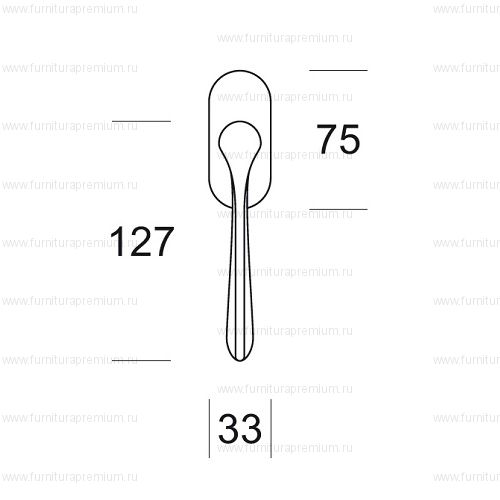 Оконная ручка Salice Paolo Dafne 6023/BIS DK