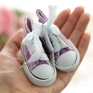 Обувь для кукол Тильда - 7.5 см сиреневые кеды