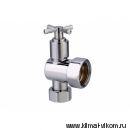 Вентиль угл. 1"*3/4" г/г ручка крест для п/с хром