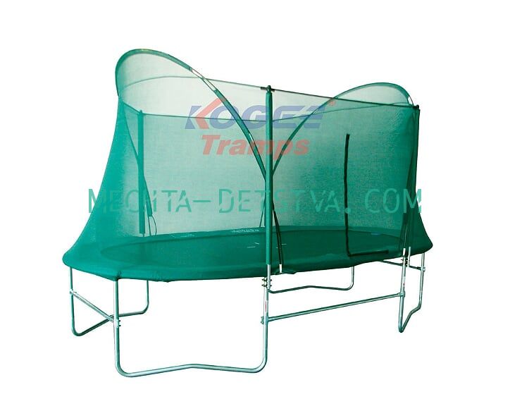 Батут KOGEE Oval Tramps овальный с защитной сетью 2,85 х 4,8 м