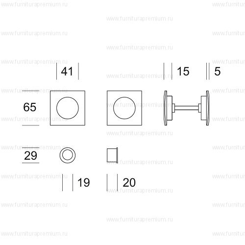 Ручка Salice Paolo Patch 5301-s для раздвижных дверей
