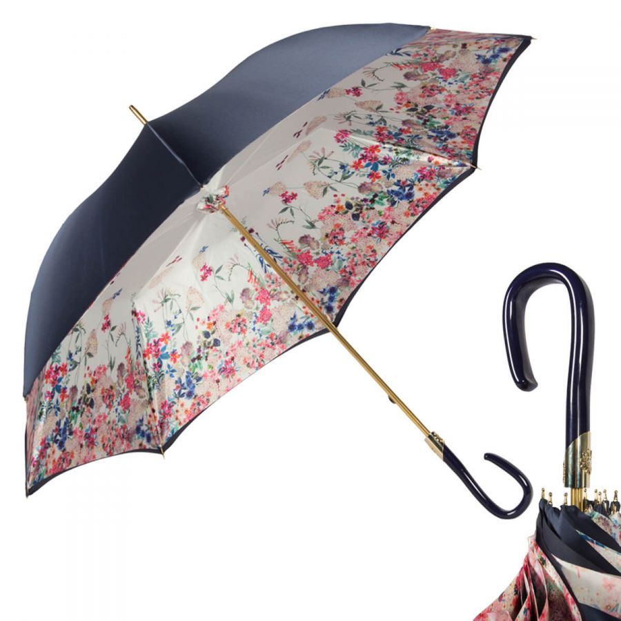 Зонт-трость Pasotti Blu Summer Plastica Fiore