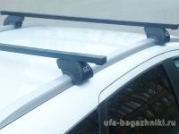 Багажник на интегрированные рейлинги Lada Vesta sw / Lada Vesta sw cross, Евродеталь, стальные прямоугольные дуги