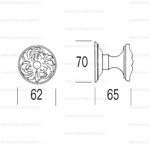 Ручка-кноб Salice Paolo Mosca 4320