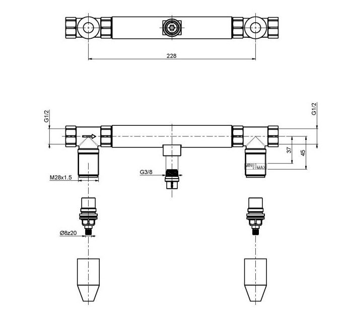 Fima Carlo Frattini для раковины F2240 схема 1