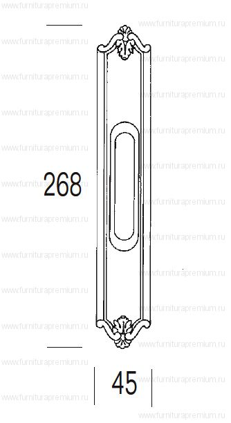 Ручка Salice Paolo Varsavia 4346-s для раздвижных дверей