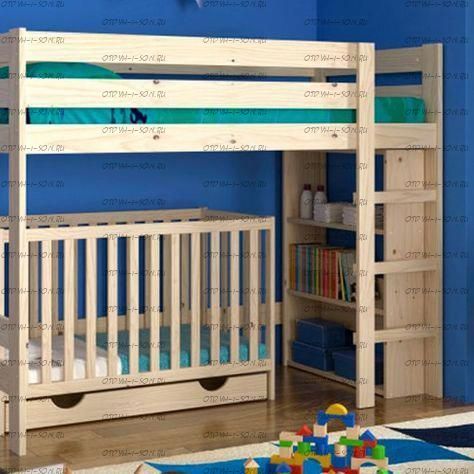 Кровать двухъярусная Малинка №4