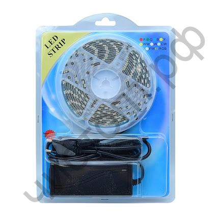 Набор LED лента Огонёк LD-54A (теплый-белый, 5м, 12В) комплект ,нужна только розетка