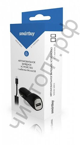 АЗУ Smartbuy NOVA MKII,  вых.ток 2.1А, 1USB + кабель MicroUSB, черное (SBP-1503MC)