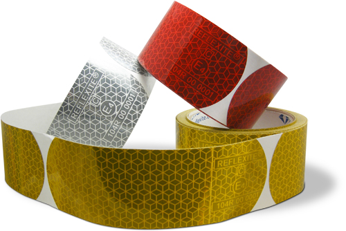 Светоотражающая лента для цистерны. Жёлтая