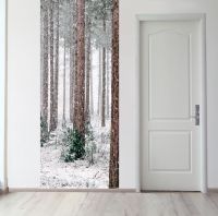 Фотообои на стену - Соснам не укрыться от снега Любые размеры Интерьерные наклейки