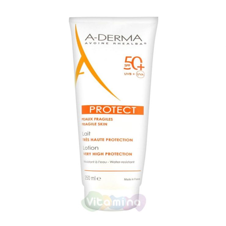A-Derma Protect Солнцезащитный лосьон с высокой степенью защиты SPF 50, 250 мл