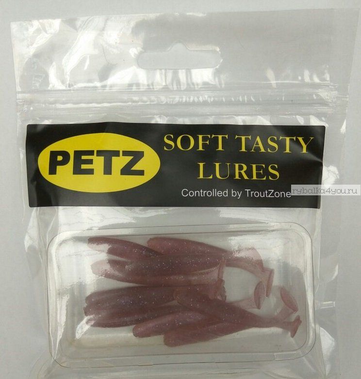 Силиконовая приманка Petz by Trout Zone Shiner 2,5" 6 см / упаковка 7 шт / цвет: 001