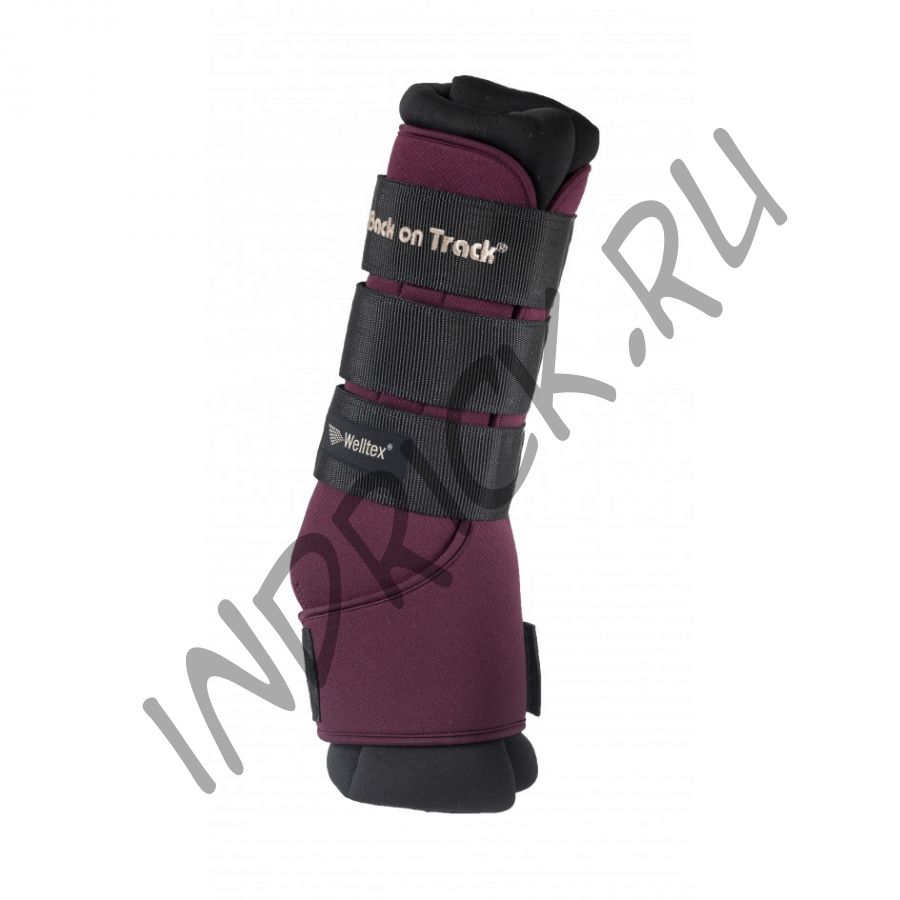 Денниковые ногавки с ватниками Back on Track Royal бордовые