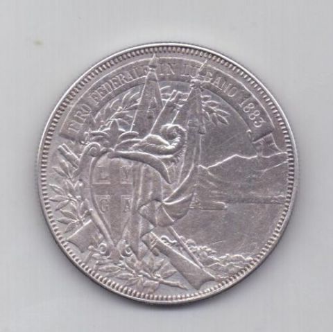 5 франков 1883 г. Швейцария
