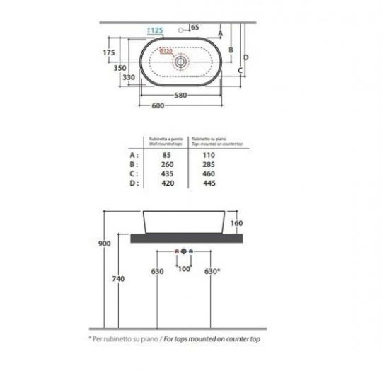 Раковина Globo Forty3 FO061 60 х 35 ФОТО